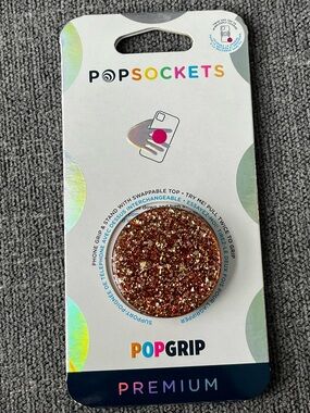 PopSocket PopGrip Premium Rose Gold Glitter Phone Grip